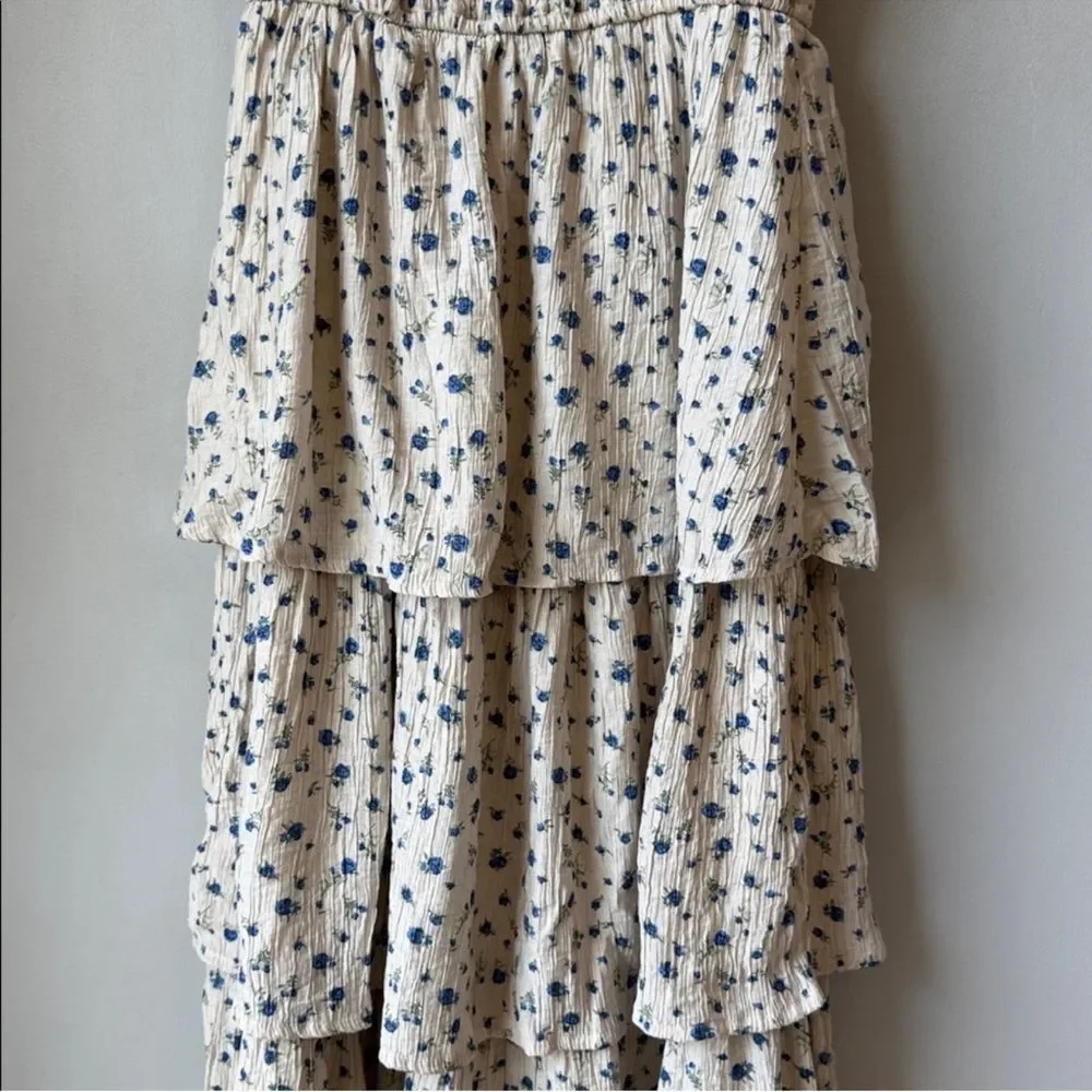 AND NOW THIS Floral Smocked Prairie Tiered Ruffle Maxi Dress - Picture 4 of 9